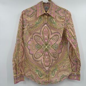 Lucky Brand Multicolor Paisley Button Down Shirt